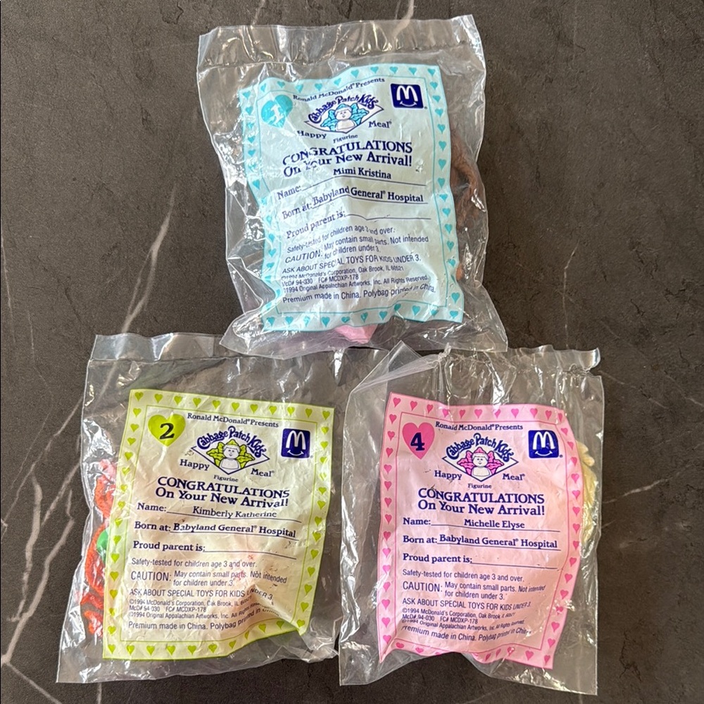 McDonald's Happy Meal Cabbage Patch Kids Toys